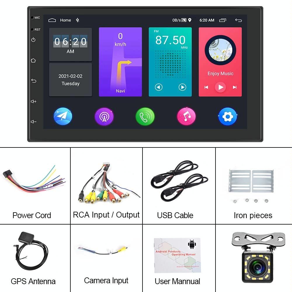 9 Inch Android Wifi Car Navigation Player 2 + 32G Reversing Video Standard + 12Lights Camera 3