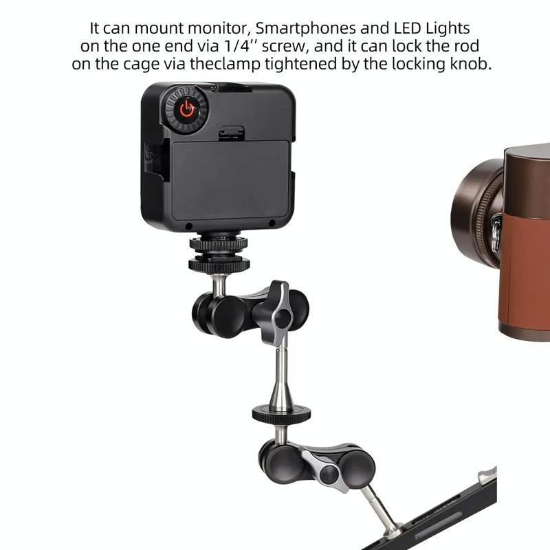 Versatile Dual Ballhead Magic Arm For Camera And Monitor Mounting - Tm-4 4