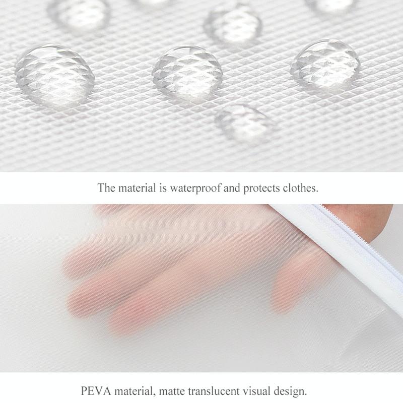 2 Transparent Hanging Garment Storage Bags with Zipper 4