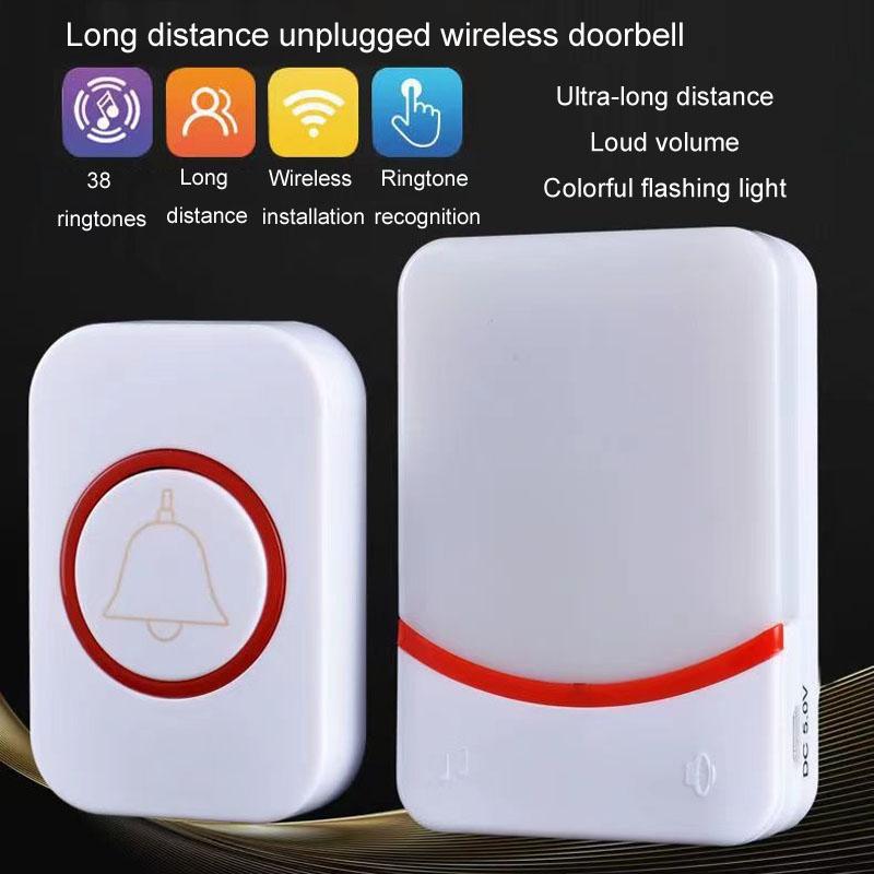Wireless Doorbell With Remote Control And Flashing Light - Cmf1188-21 8
