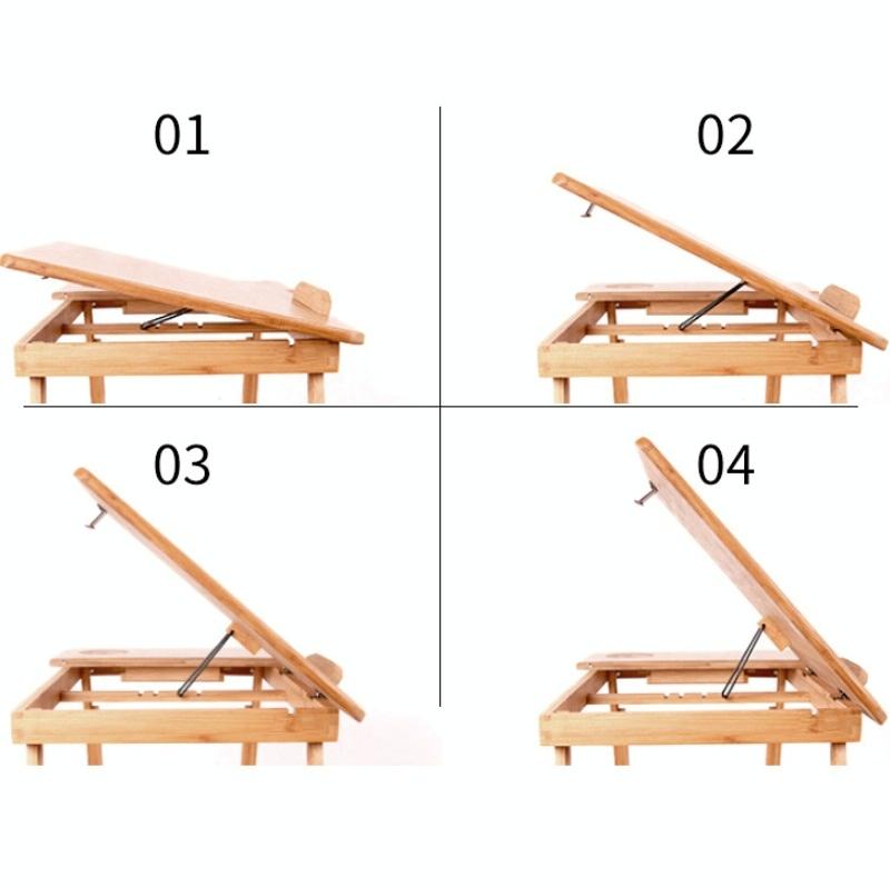 Adjustable Folding Laptop Desk for Bed with Card Slot and Lazy Computer Design 6