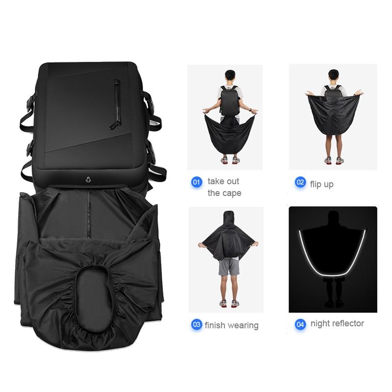 Large Capacity Raincoat Style Oxford Backpack for Men - 17.3 Inch 3