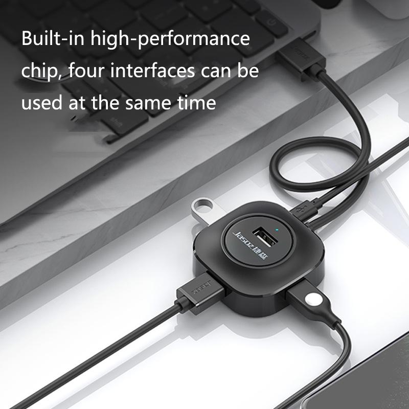 High-Speed 4-Port Usb2.0 Docking Hub Black 1.2M 6