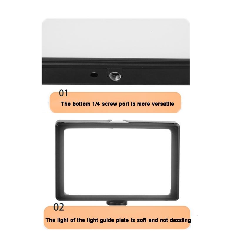 30cm Bracket Flat-panel Live Fill Light - 6 Inch 3200-5500k Three-colour Temperature 6
