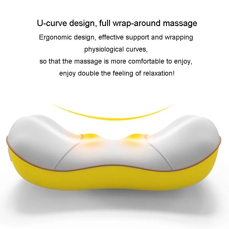 Portable Lumbar And Neck Massager For Car Gray Charging Model - Charging Model Yellow 3