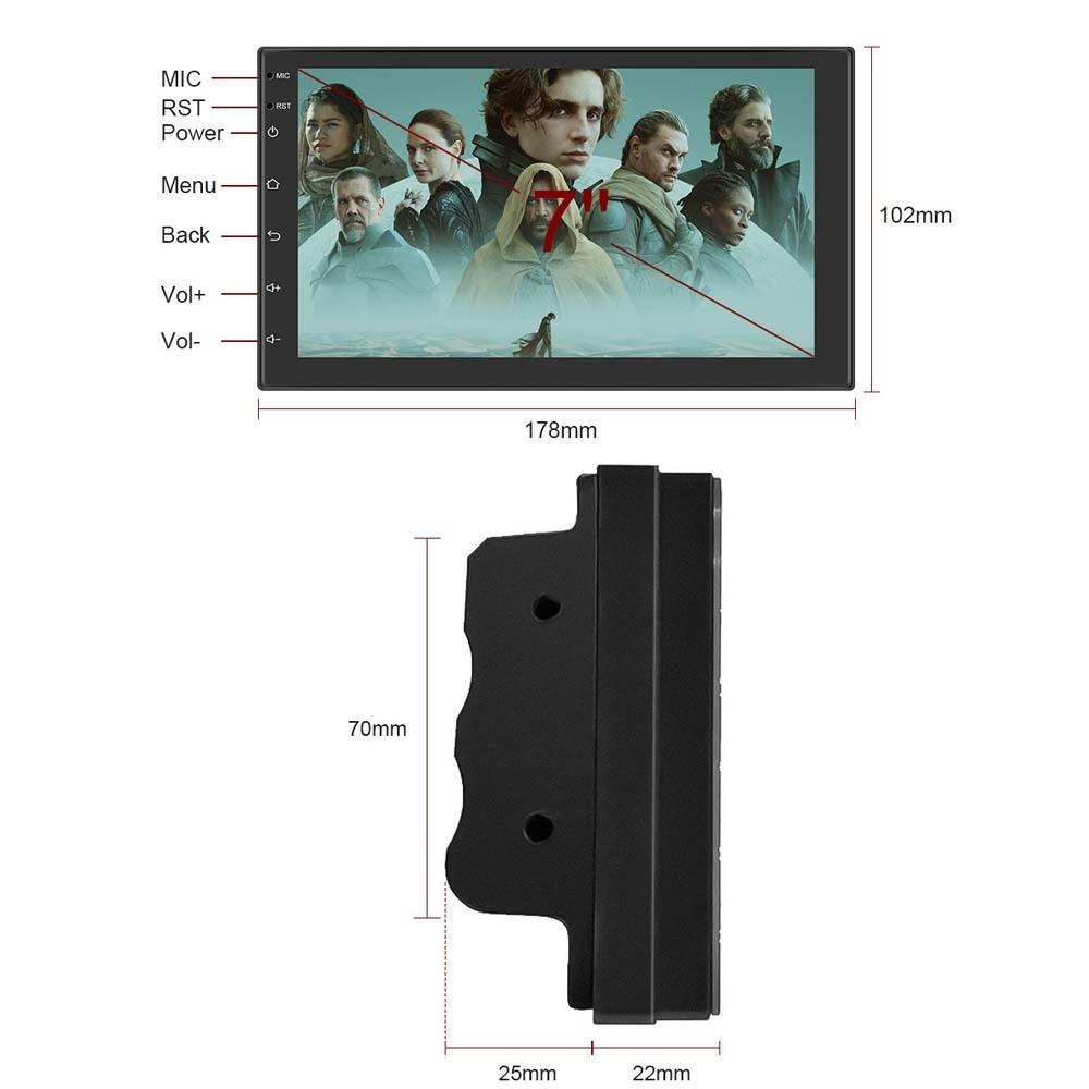 7 Inch Android Wifi Car Navigation Reversing Video Player - 2 + 32G Standard + 12Lights Camera 4