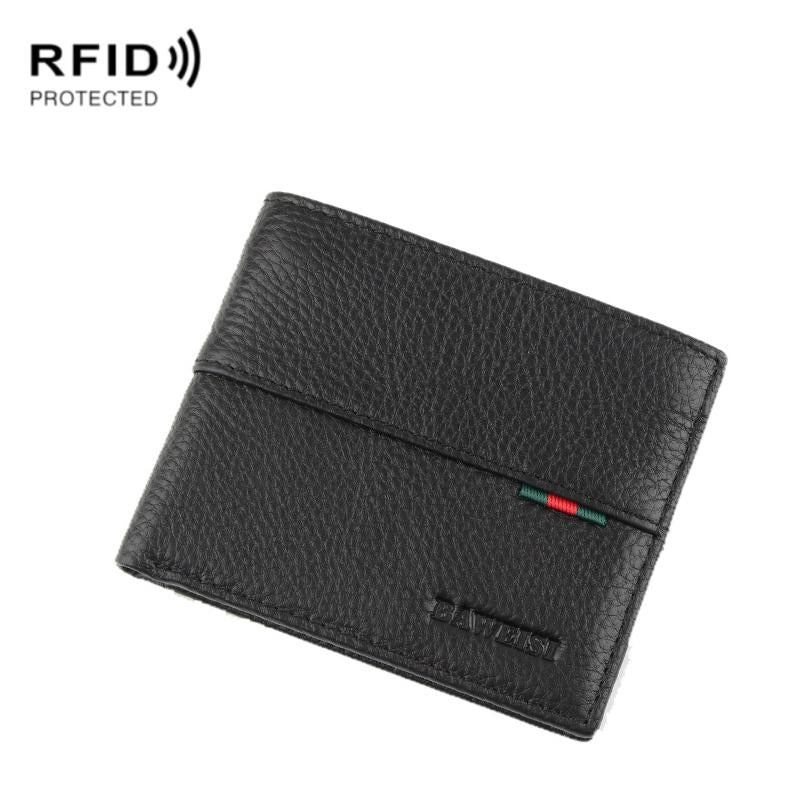 Rfid Men Short Wallet with Card Slots