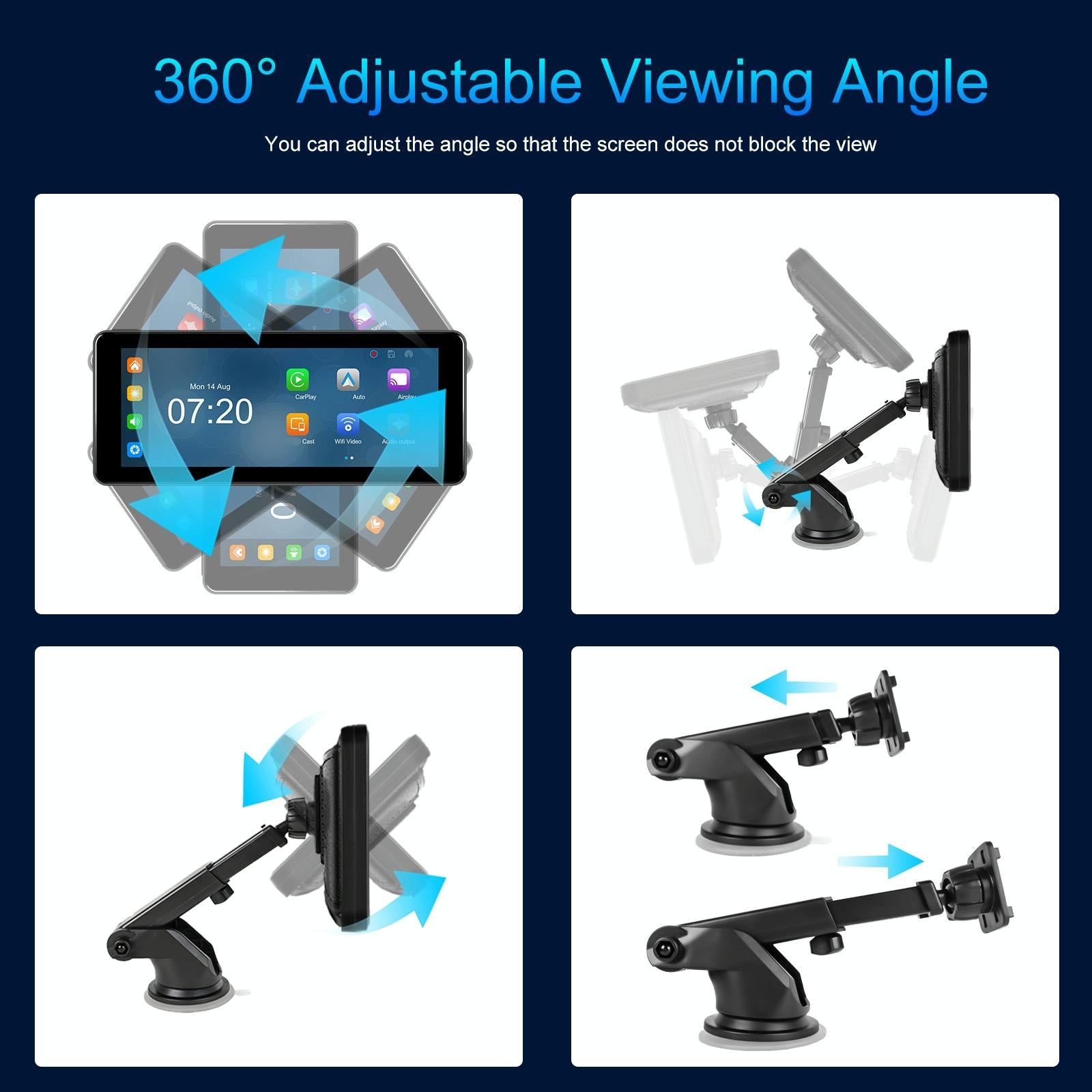 6.86 Inch 4K Dvr Smart Screen Player - Compact & High-Resolution - Standard + Reversing Camera 7