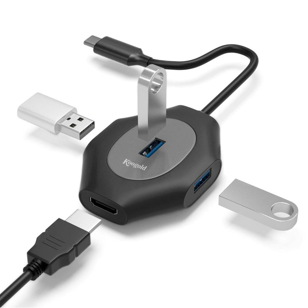 2-Pack Fast Charge Usb Docking Station 5-Port Usb3.0 / 2.0 Hub 3