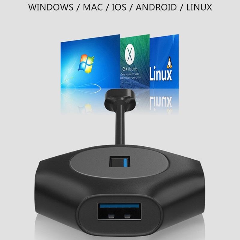 2-Pack Fast Charge Usb Docking Station 5-Port Usb3.0 / 2.0 Hub 7
