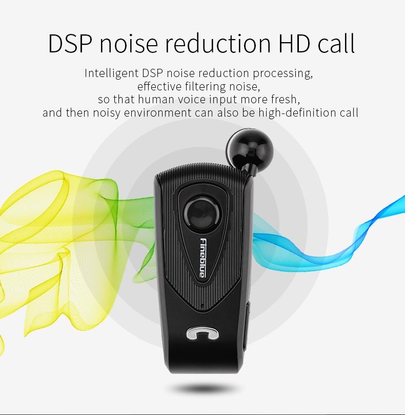 Retractable Bluetooth Headset with Caller Reminder and Anti-theft Vibration 4