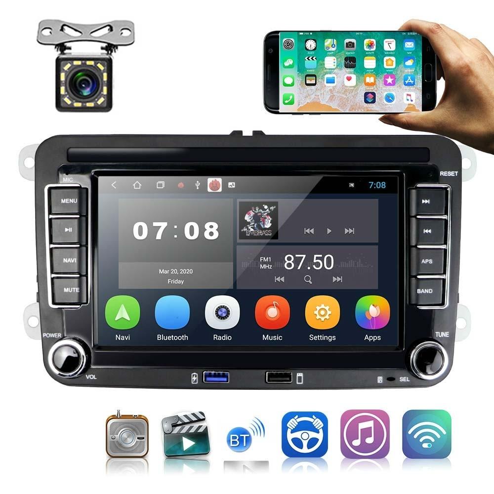 7 Inch Android Car Multimedia Player With Navigation Bluetooth Reversing Camera - Fits Volkswagen - Android 10.0 - 1 + 16G - Standard + 12Lights 3
