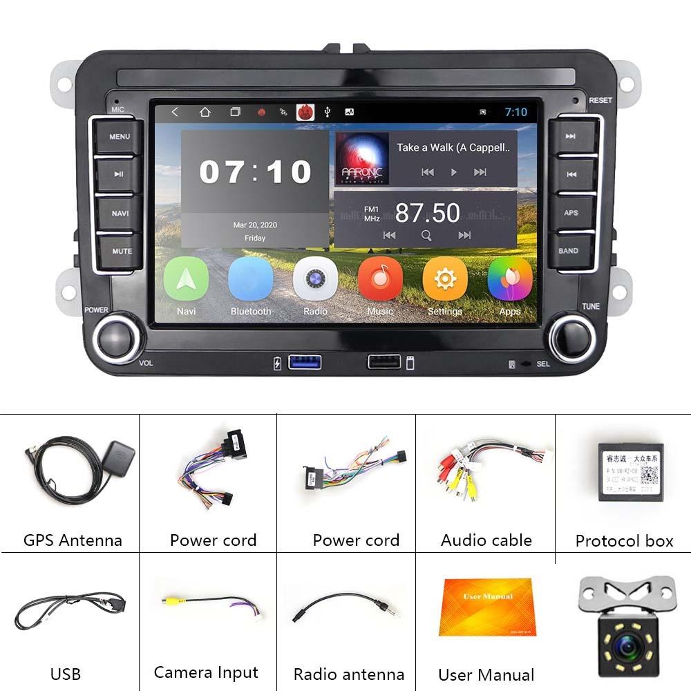 7 Inch Android Car Multimedia Player With Navigation Bluetooth Reversing Camera - Fits Volkswagen - Android 10.0 - 1 + 16G - Standard + 12Lights 4