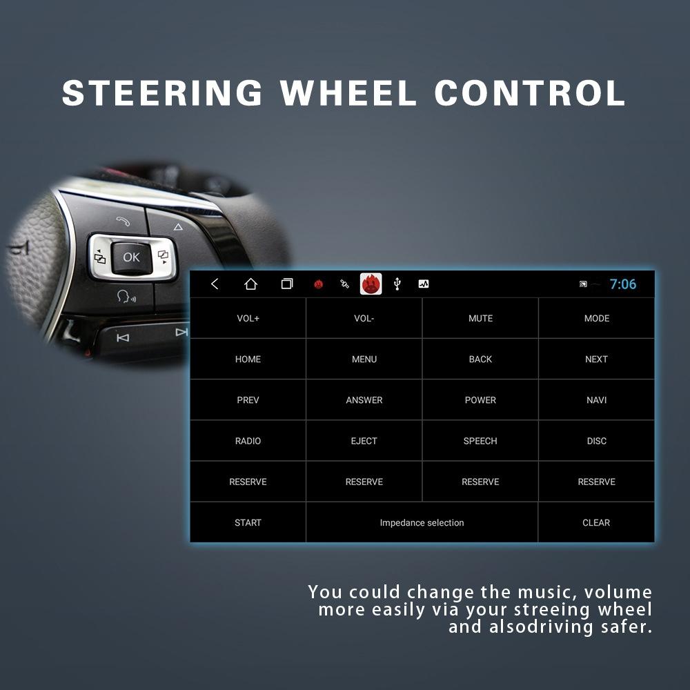7 Inch Android Car Multimedia Player With Navigation Bluetooth Reversing Camera - Fits Volkswagen - Android 10.0 - 1 + 16G - Standard + 12Lights 11