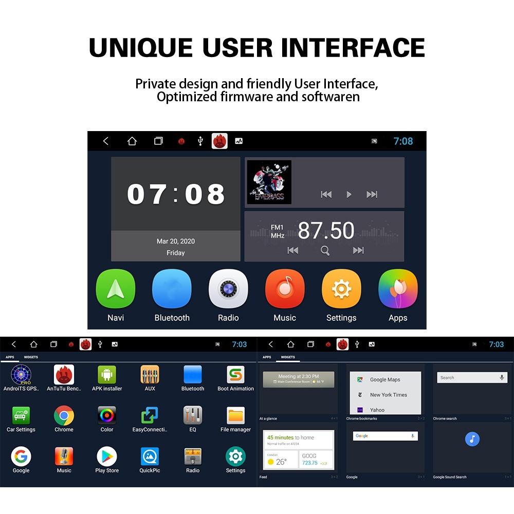 7 Inch Android Car Multimedia Player With Navigation Bluetooth Reversing Camera - Fits Volkswagen - Android 10.0 - 1 + 16G - Standard + 12Lights 14