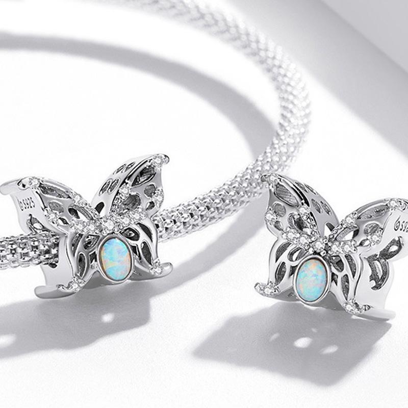 925 Sterling Silver Diy Butterfly Bracelet With Pearl Accents Bsc558 3