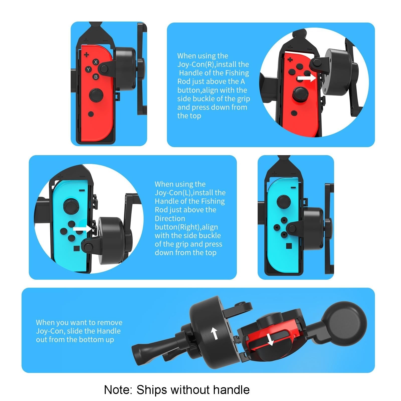 Oled Switch Fishing Rod for Aquarium Game - Left / Right Handle 7