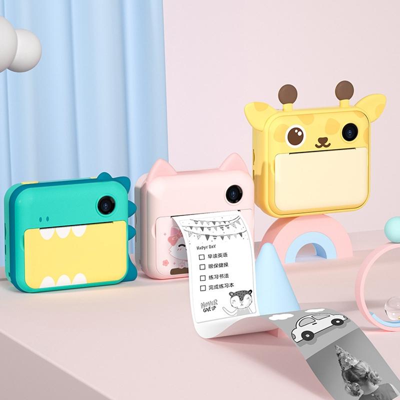 32gb Children Instant Camera with Dual-lens and Mini Print - Pink Cat - Green Dinosaur 32Gb 9