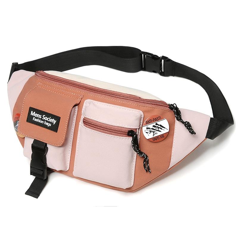 Lightweight Black Canvas Crossbody Backpack For Active Lifestyles - Orange