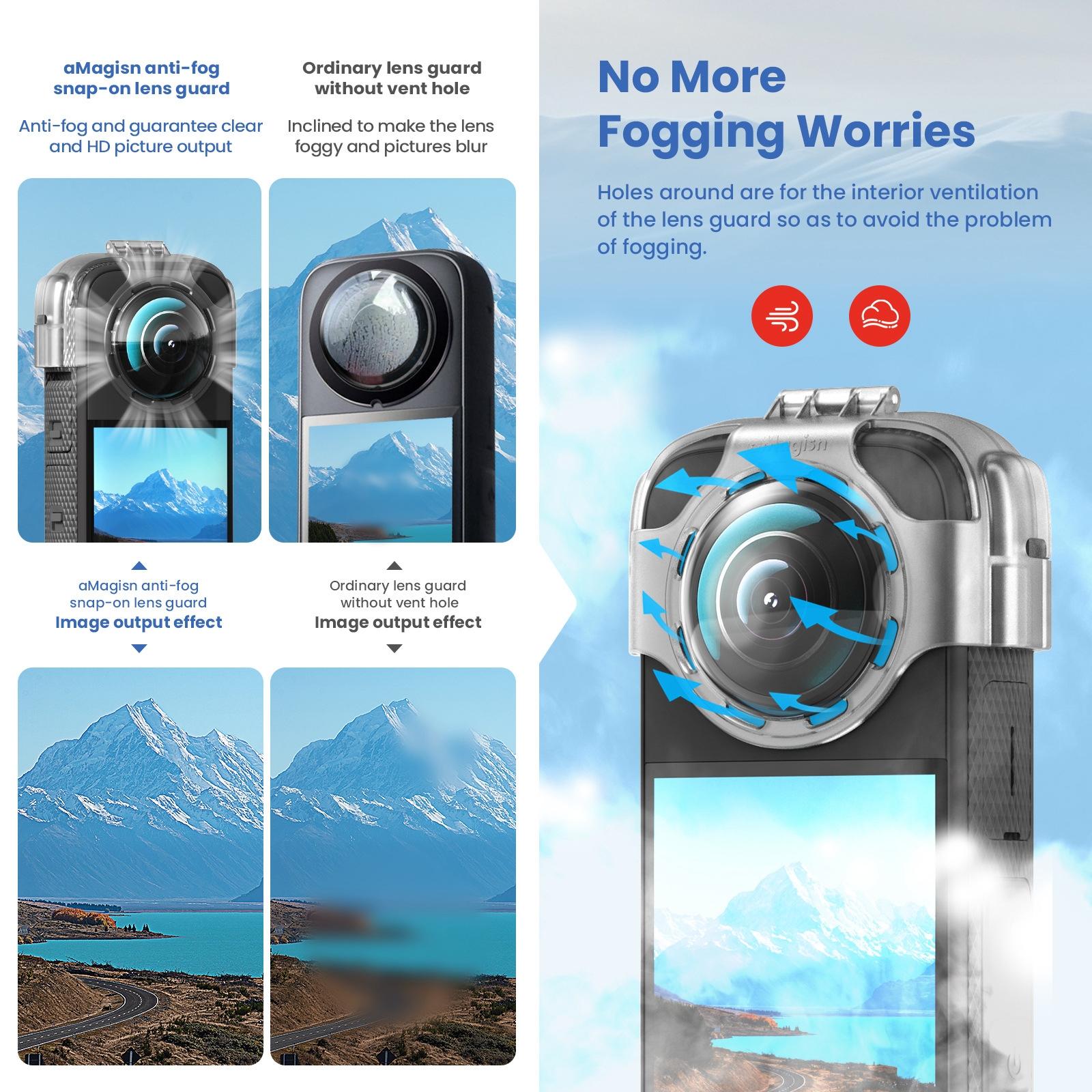 Amagisn Protective Lens Guard for Insta360 X3 Camera - Lens Guard+Case 5
