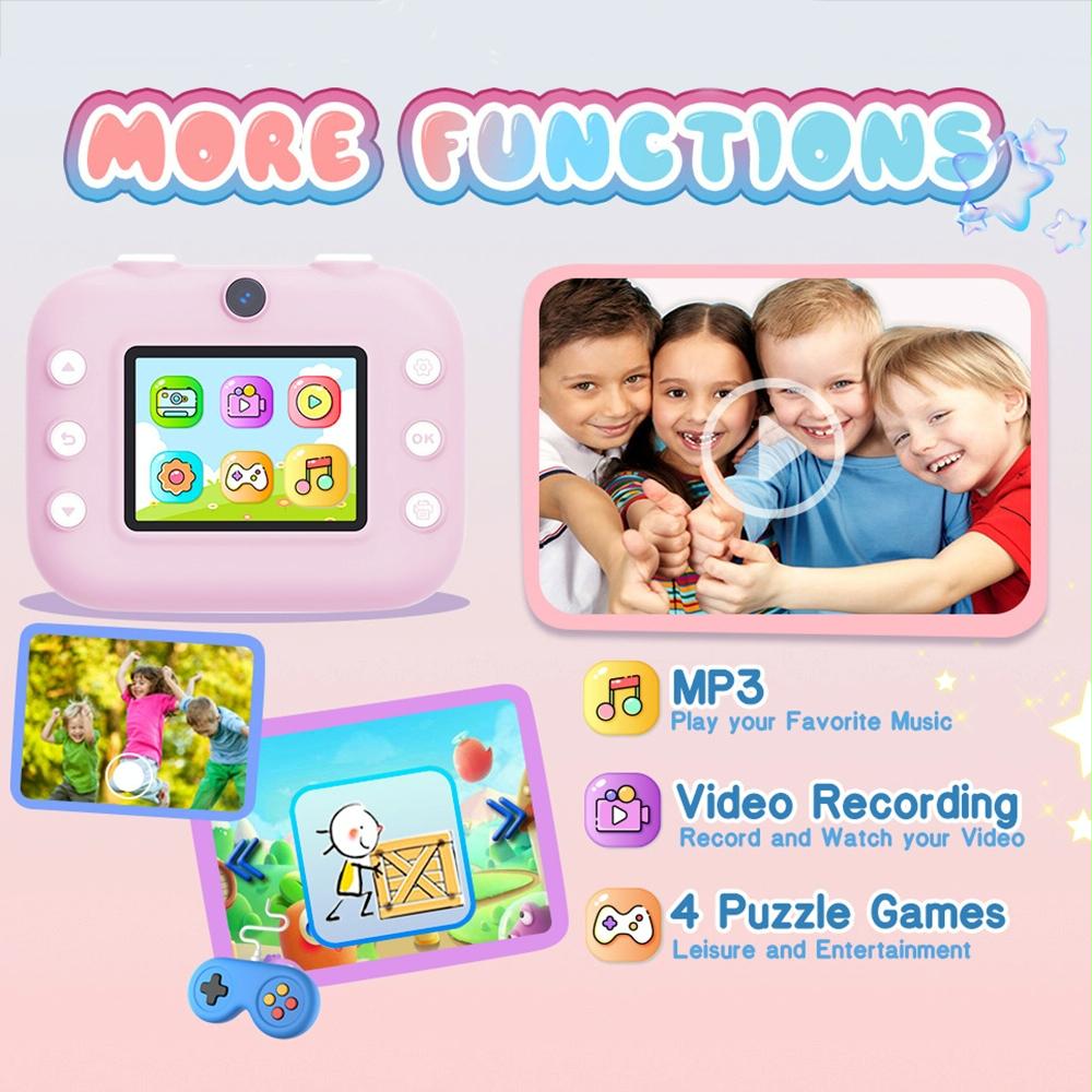 Blue Children'S Thermal Camera With Dual-Camera 1080P Hd 2400W Pixel 2.4-Inch Display - Purple 5