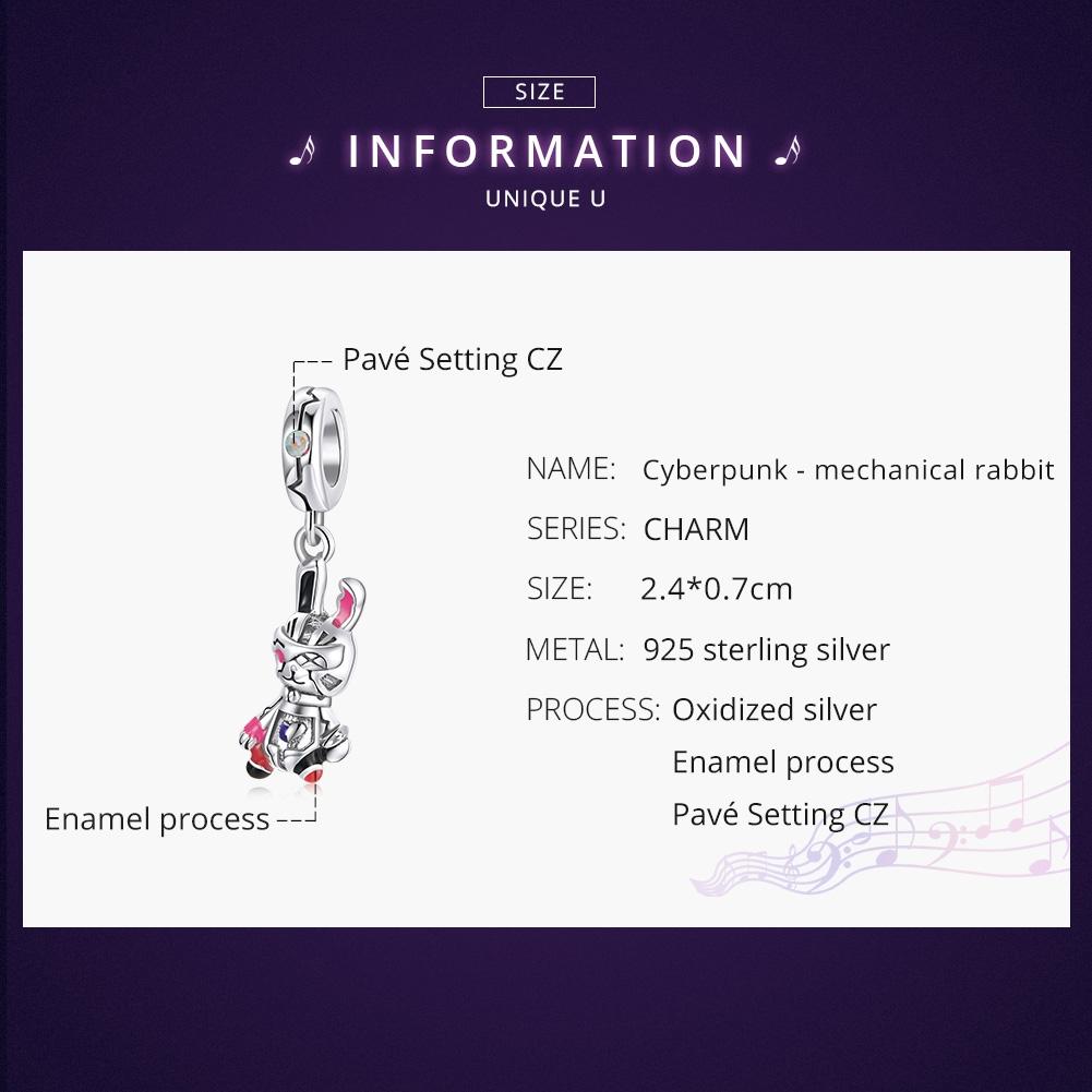 925 Sterling Silver Rabbit Pendant For Diy Bracelets & Necklaces 5