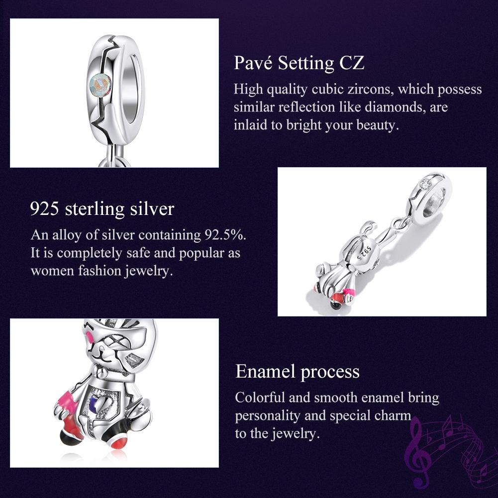925 Sterling Silver Rabbit Pendant For Diy Bracelets & Necklaces 6