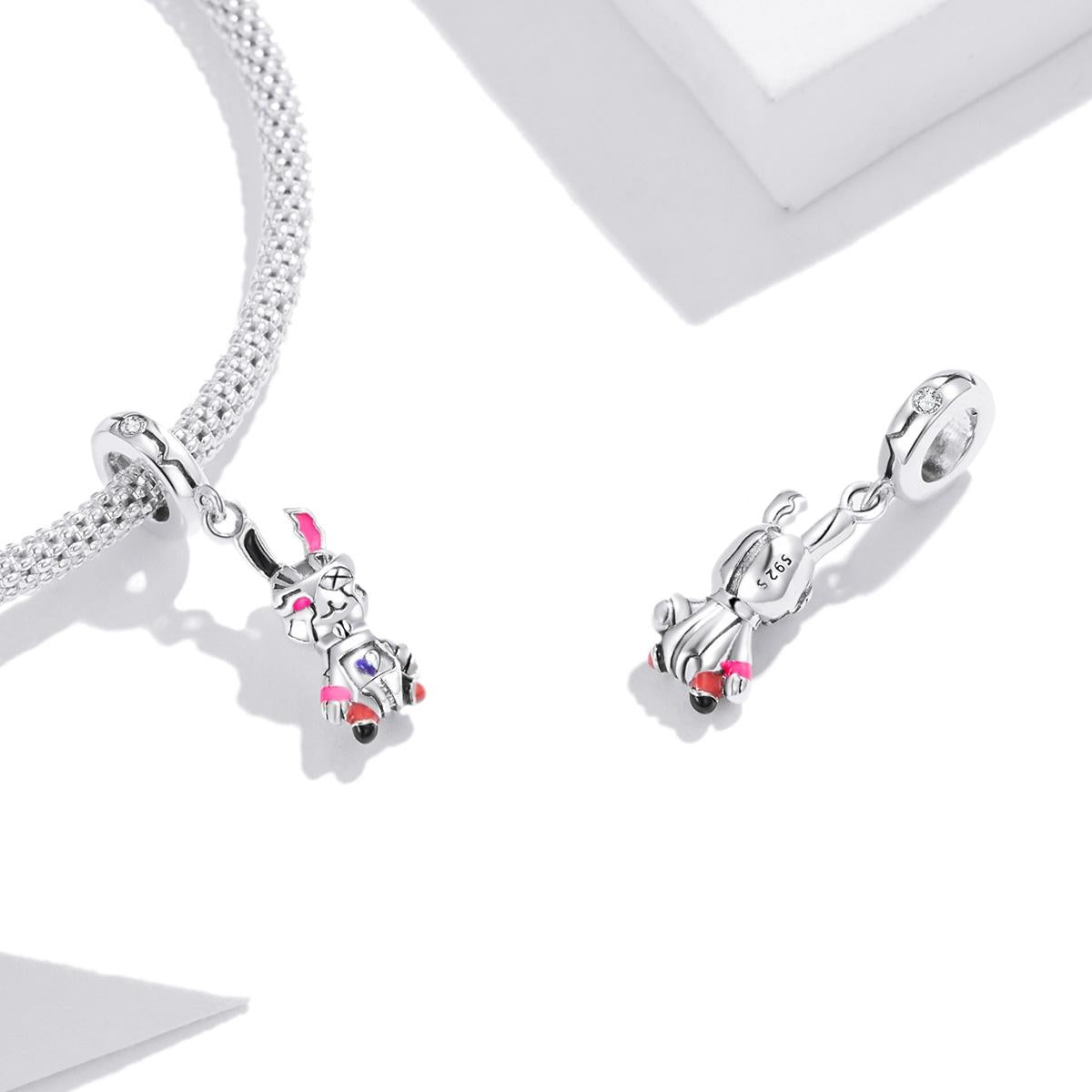 925 Sterling Silver Rabbit Pendant For Diy Bracelets & Necklaces 7