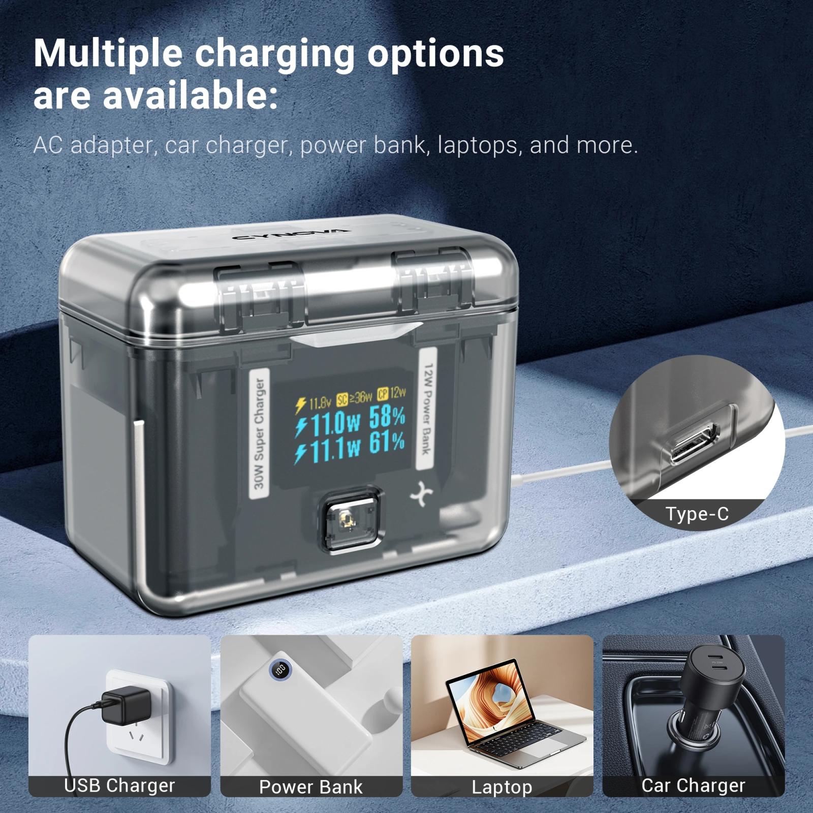 Smart Dual Charging Box for Insta360 X4 Camera 7