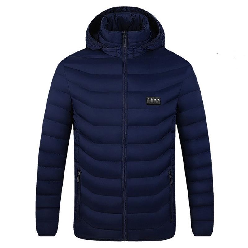 19 Zone 4 Control Black Usb Winter Electric Heated Jacket Warm Thermal Jacket - 19 Zone 4 Control Blue Xxxxxl