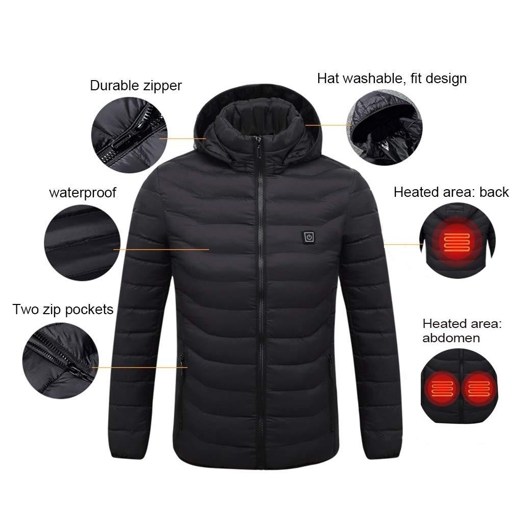 19 Zone 4 Control Black Usb Winter Electric Heated Jacket Warm Thermal Jacket - 19 Zone 4 Control Blue Xxxxxl 5