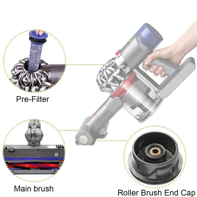 Roller Bar Brush Head for Dyson V6 Dc59 Dc62 Sv03 Vacuum Cleaner - End Cap 7