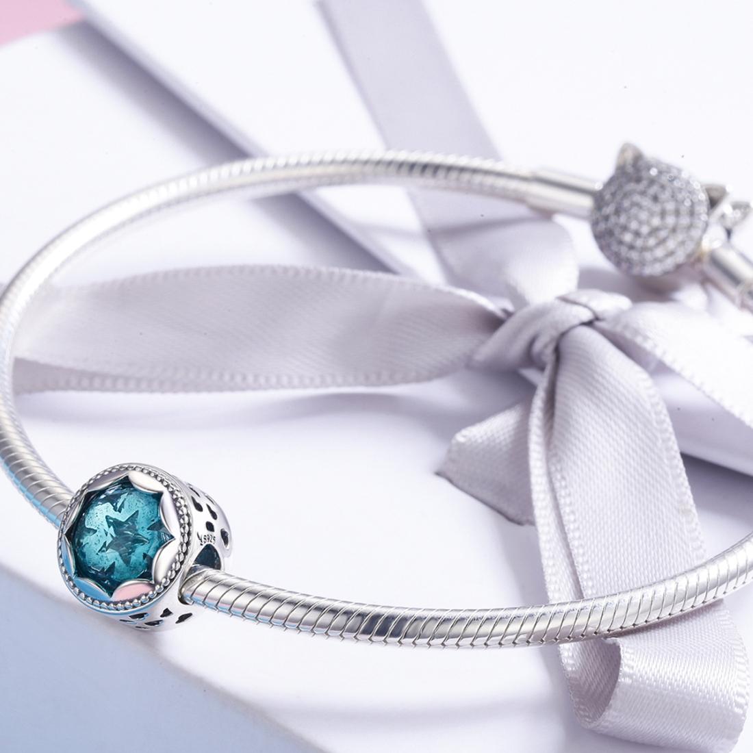 925 Sterling Silver Star Beaded Bracelet / Necklace Accessory 7