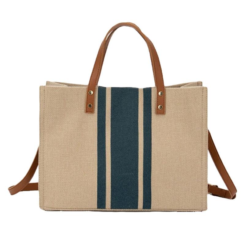 Large Canvas Crossbody Bag For Women Black - Zipper Model Navy 11