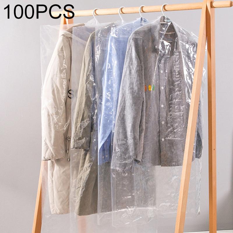 100 Disposable Transparent Dust Bags - 60x100cm - Pp Material