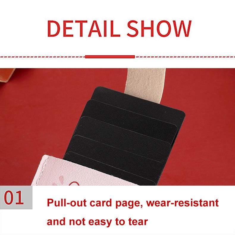 Large Capacity Pull Out Card Holder Pink - Pink 4