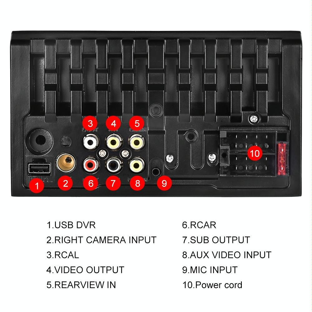 6.2 Inch Dual Spindle Hd Car Mp5 Player + 8 Light Camera 5