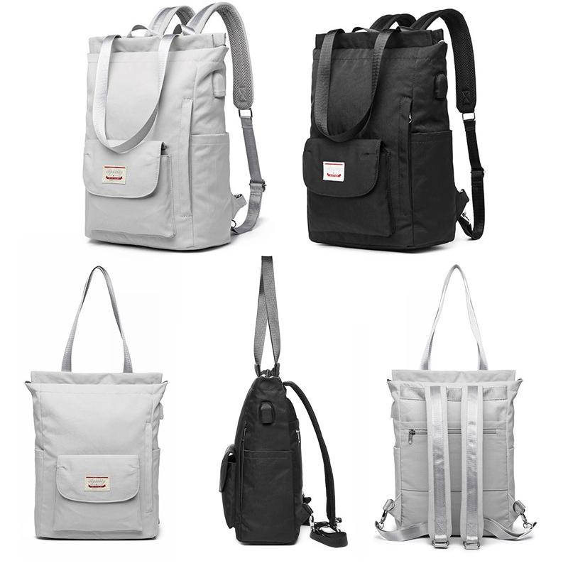 Waterproof Usb Laptop Backpack - Gray Large 3