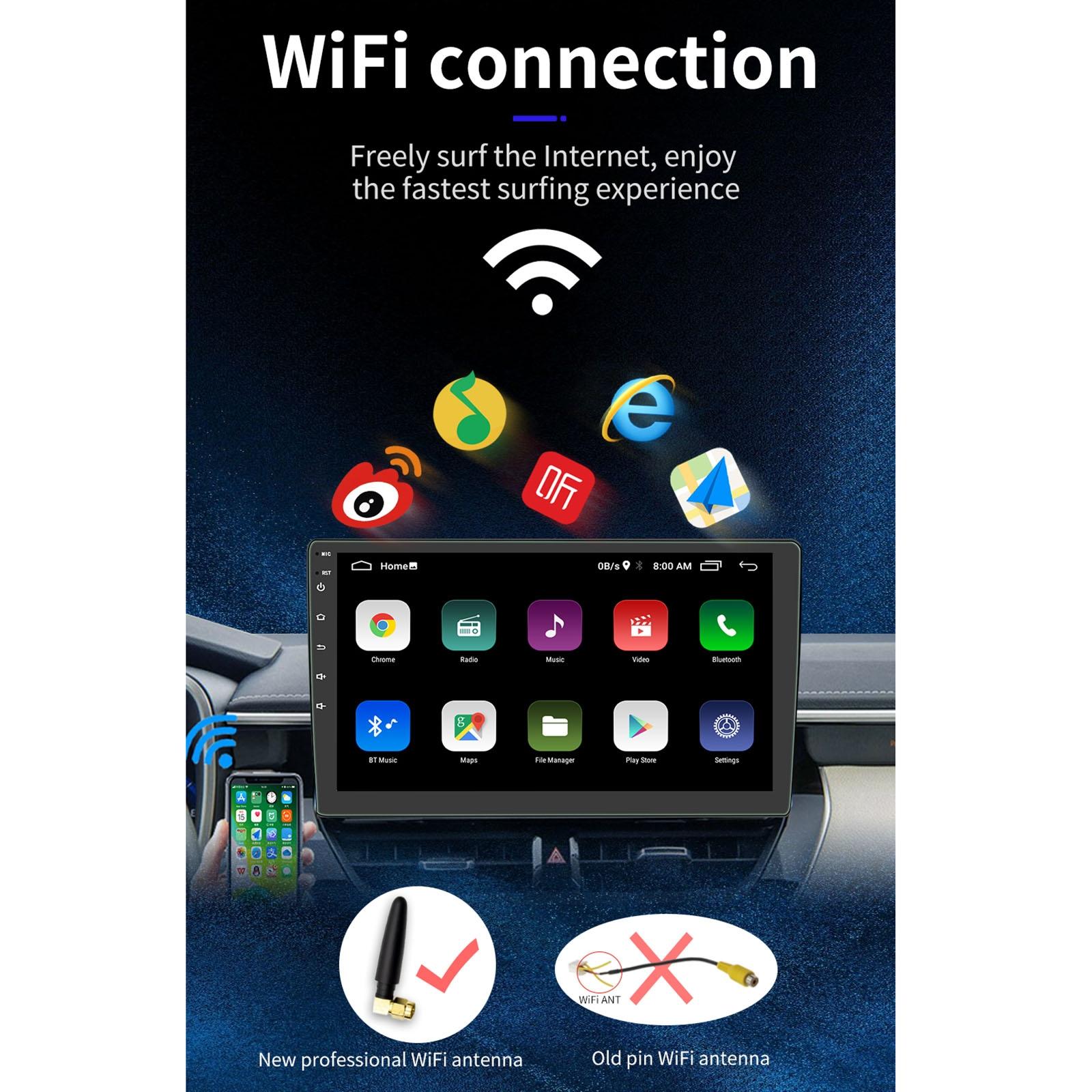9 Inch Car Android Player Gps Navigation Bluetooth Touch Radio Mirror Link Fm Wifi Steering Wheel Control Standard Version + Carplay 7
