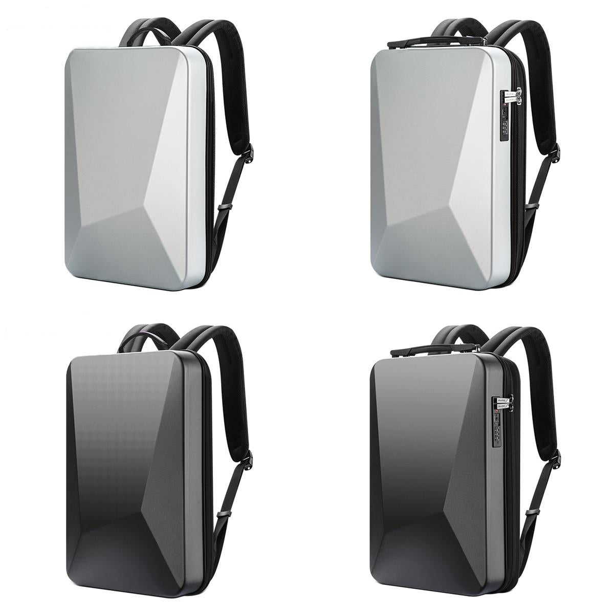 Waterproof Expandable Backpack with Usb Charging - Black Regular 3
