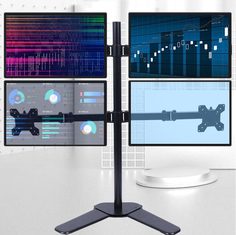 Multi-screen Desktop Monitor Stand Base - Lifts and Organizes 8