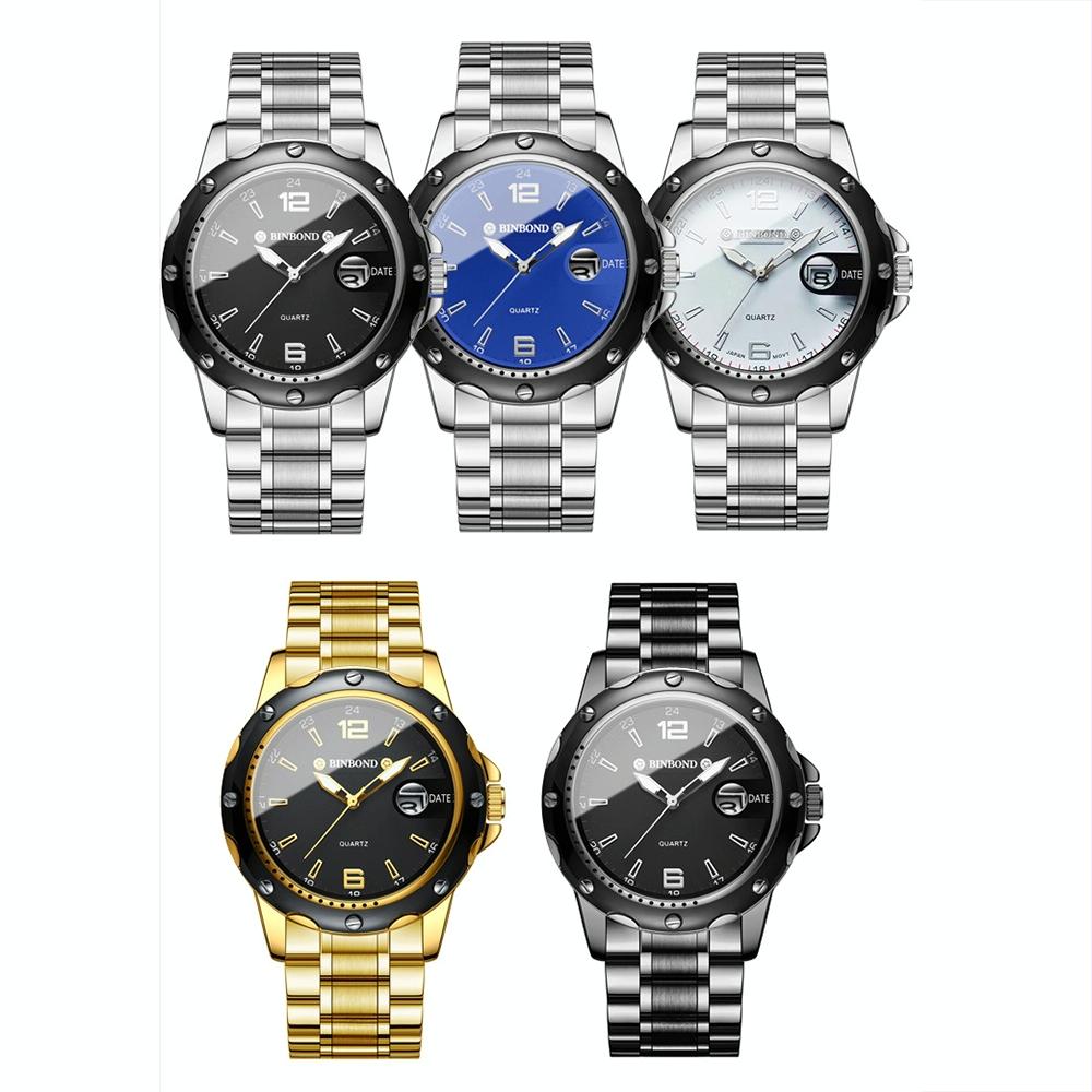 Waterproof Luminous Quartz Watch for Outdoor - White Steel-Blue 3