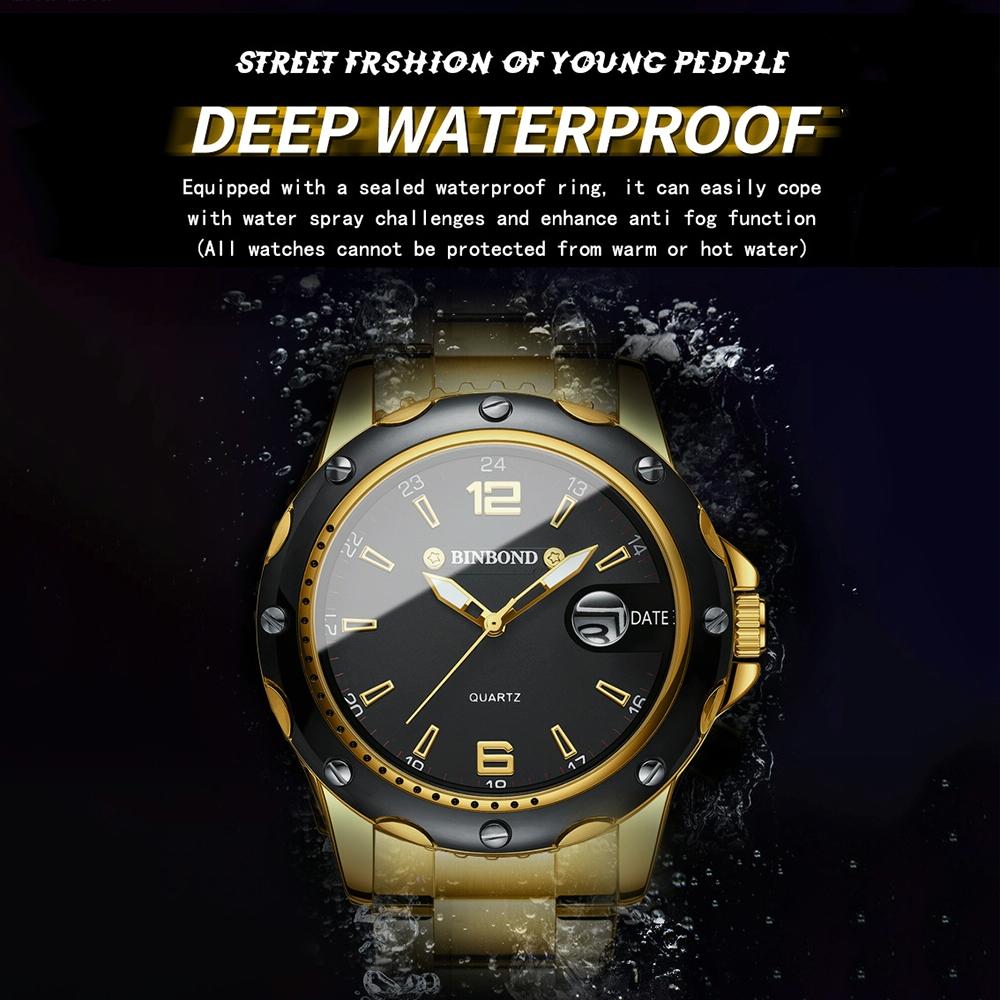 Waterproof Luminous Quartz Watch for Outdoor - White Steel-Blue 6