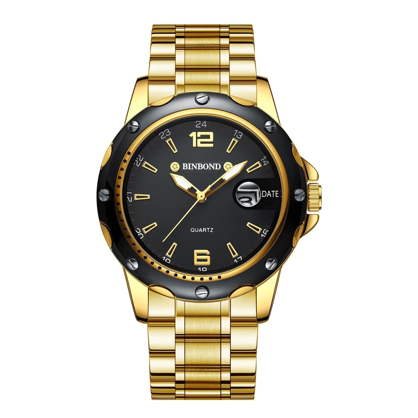Waterproof Luminous Quartz Watch for Outdoor - White Steel-Blue 9