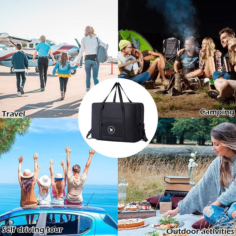 Foldable Travel Bag for Camping & Hiking - Large - Large Gray 9