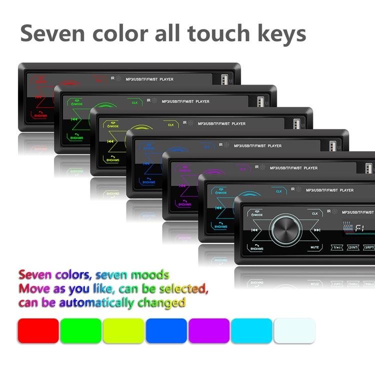 Touch Car Bluetooth Speakerphone With Double U Disk & Colourful Lights - Standard + 16G Memory Card 5