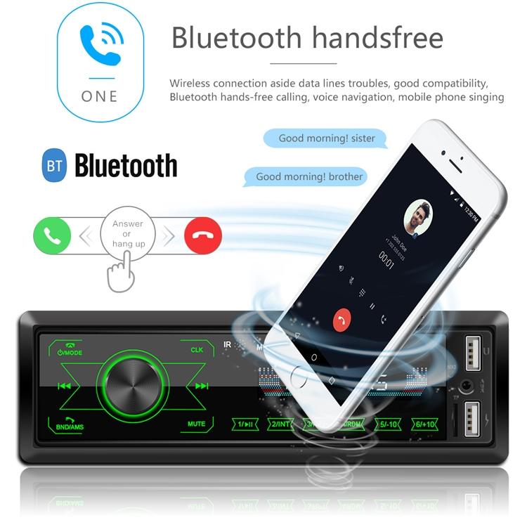 Touch Car Bluetooth Speakerphone With Double U Disk & Colourful Lights - Standard + 16G Memory Card 7