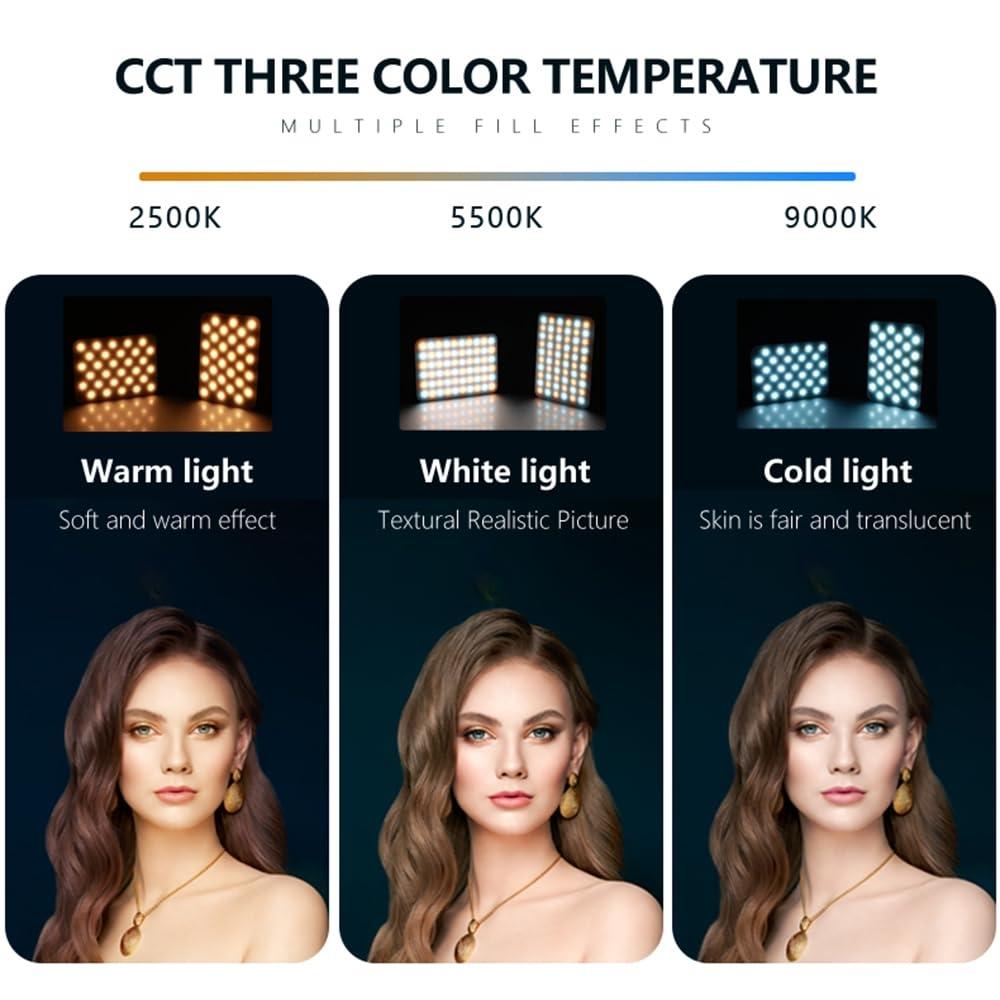 Rechargeable Clip Fill Light - 60 Leds 3 Light Modes Front & Back Clip a Type Blue - A Type White 7