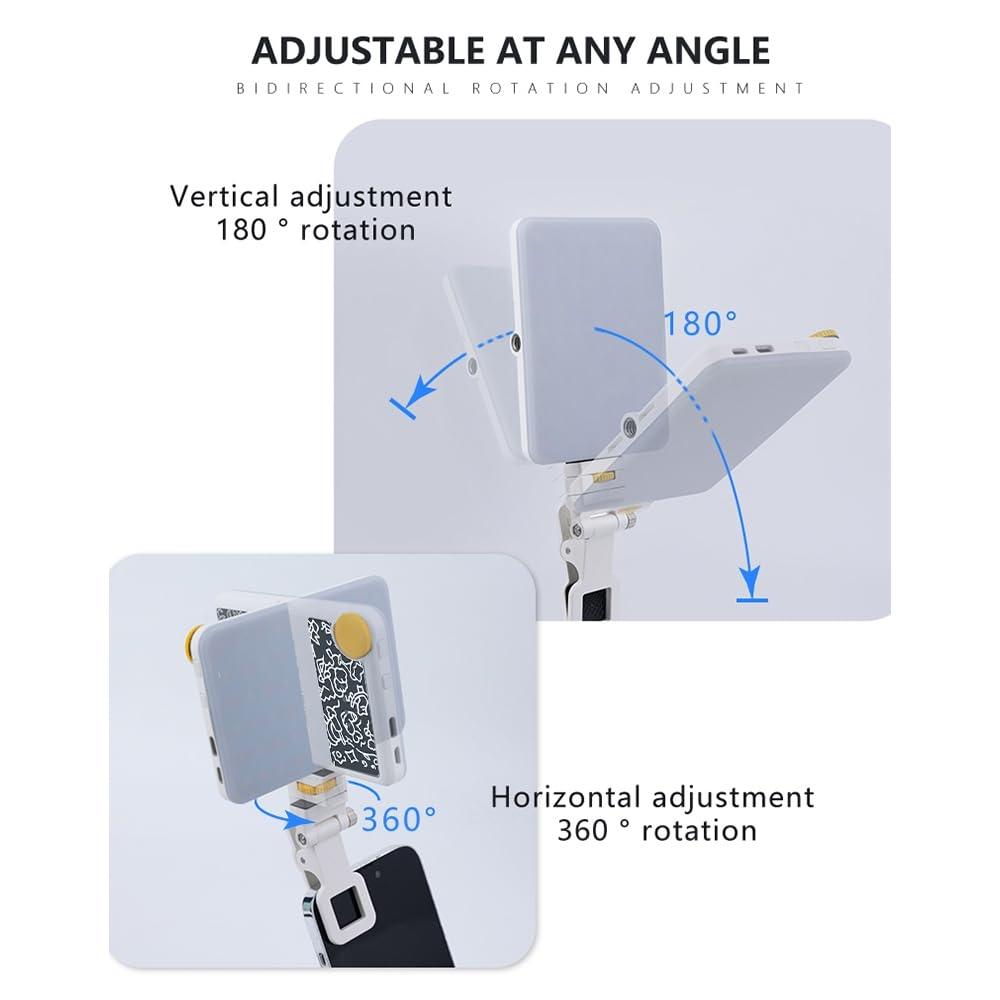 Rechargeable Clip Fill Light - 60 Leds 3 Light Modes Front & Back Clip a Type Blue - A Type White 9