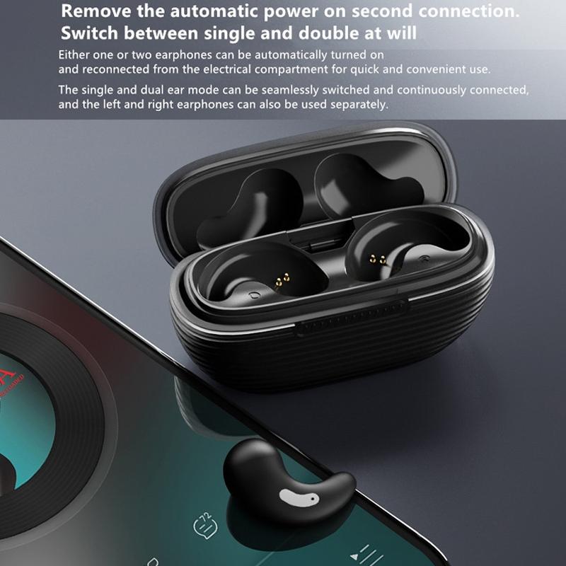 Bluetooth Earphones with Charging Case for Restful Sleep - Blue Wihout Silicone Case 6